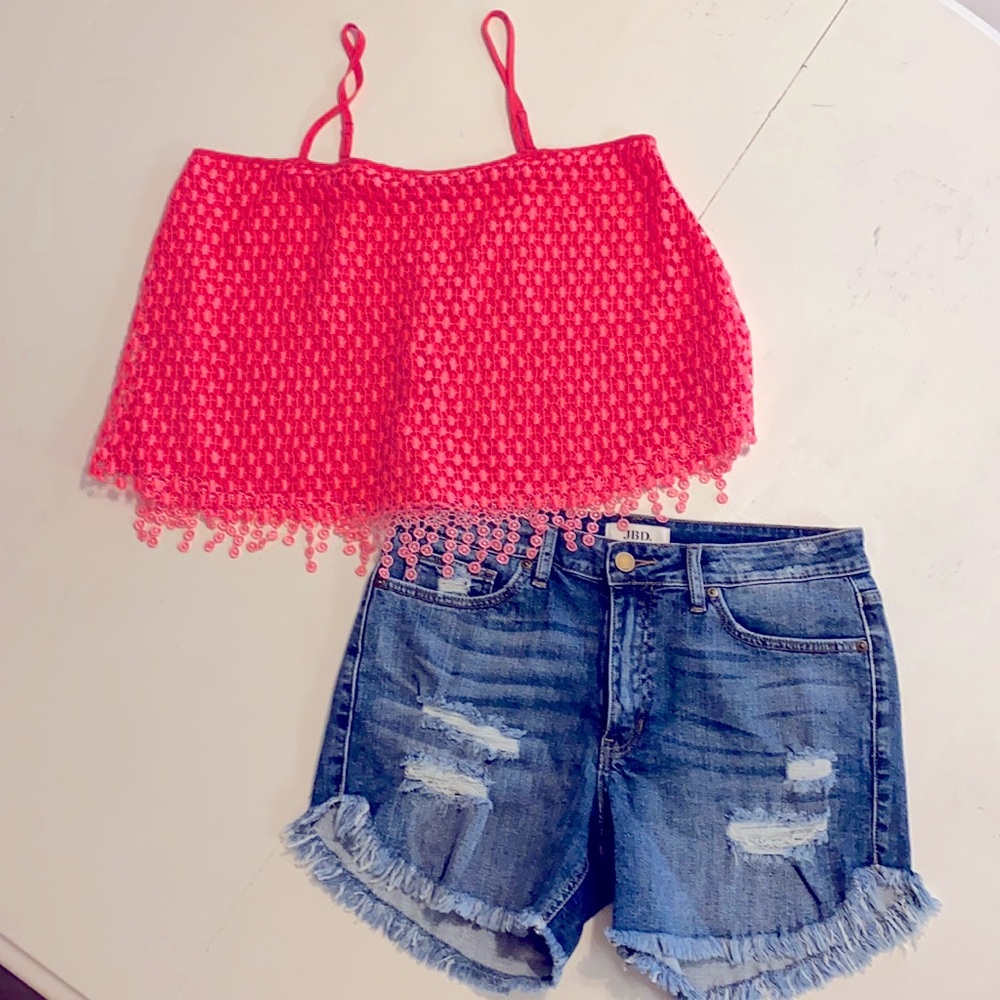 TCEC Neon Pink Crop Top
